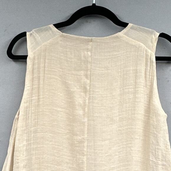 Cloth & People Mini Dress Small Western Embroidered Boho Hippie Cowgirl Neutral - Picture 7 of 16